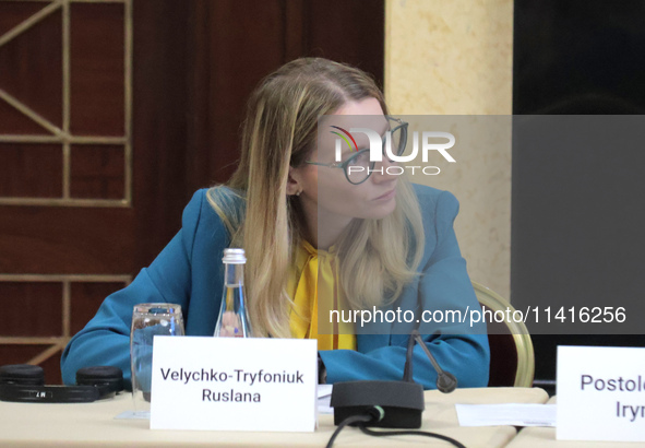 Ruslana Velychko-Trifoniuk, Deputy Minister of Veterans Affairs of Ukraine for European Integration, is attending the meeting of the Council...