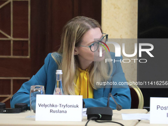 Ruslana Velychko-Trifoniuk, Deputy Minister of Veterans Affairs of Ukraine for European Integration, is attending the meeting of the Council...