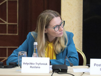 Ruslana Velychko-Trifoniuk, Deputy Minister of Veterans Affairs of Ukraine for European Integration, is attending the meeting of the Council...