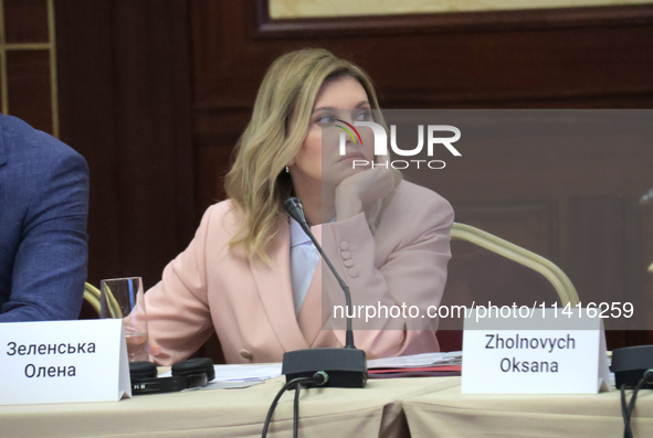 First Lady Olena Zelenska is attending the meeting of the Council for Human Rights, Gender Equality, and Diversity at the Ministry of Foreig...