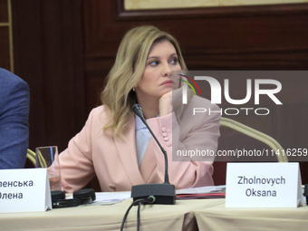 First Lady Olena Zelenska is attending the meeting of the Council for Human Rights, Gender Equality, and Diversity at the Ministry of Foreig...