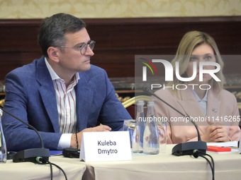 Minister of Foreign Affairs of Ukraine Dmytro Kuleba and First Lady Olena Zelenska are attending the meeting of the Council for Human Rights...