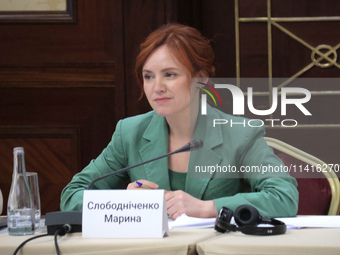 Maryna Slobodnichenko, Deputy Minister of Health of Ukraine for European Integration, is attending the meeting of the Council for Human Righ...