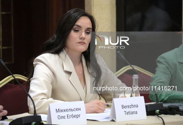 Tetiana Berezhna, Deputy Minister of Economy of Ukraine, is attending the meeting of the Council for Human Rights, Gender Equality, and Dive...