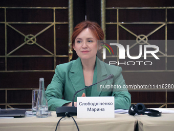 Maryna Slobodnichenko, Deputy Minister of Health of Ukraine for European Integration, is attending the meeting of the Council for Human Righ...