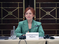 Maryna Slobodnichenko, Deputy Minister of Health of Ukraine for European Integration, is attending the meeting of the Council for Human Righ...