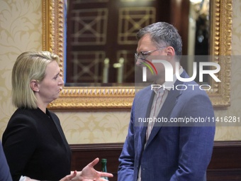 US Ambassador Extraordinary and Plenipotentiary to Ukraine Bridget Brink and Minister of Foreign Affairs of Ukraine Dmytro Kuleba are attend...