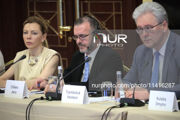 Deputy Minister of Foreign Affairs of Ukraine Iryna Borovets, UNDP Resident Representative in Ukraine Jaco Cilliers, and Ukrainian diplomat...