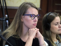 Deputy Minister of Education and Science of Ukraine Yevheniia Smirnova is attending the meeting of the Council for Human Rights, Gender Equa...