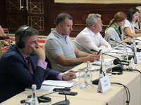 Participants of the meeting of the Council for Human Rights, Gender Equality, and Diversity at the Ministry of Foreign Affairs of Ukraine ar...