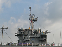 The command ship of the United States Seventh Fleet, USS Blue Ridge, is docking at Port Klang Cruise Terminal for a routine visit on July 17...