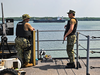 The command ship of the United States Seventh Fleet, USS Blue Ridge, is docking at Port Klang Cruise Terminal for a routine visit on July 17...