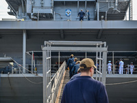 The command ship of the United States Seventh Fleet, USS Blue Ridge, is docking at Port Klang Cruise Terminal for a routine visit on July 17...