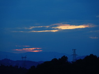 Black clouds are covering the sky at sunrise in Yichang, China, on July 18, 2024. (