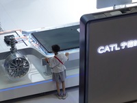 Visitors are visiting the CATL booth at the 21st Changchun International Automobile Expo in Changchun, Jilin province, China, on July 17, 20...