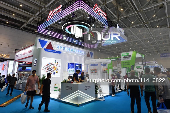 A photo is showing the scene of the 26th China Qingdao International Industrial Automation Technology and Equipment Exhibition in Qingdao, C...