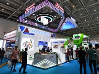 A photo is showing the scene of the 26th China Qingdao International Industrial Automation Technology and Equipment Exhibition in Qingdao, C...