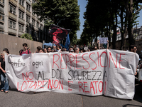 A moment of the demonstration outside the RAI headquarters in Naples, Italy, on July 18, 2024, is happening in response to the complaints ab...