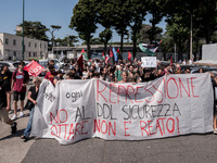 A moment of the demonstration outside the RAI headquarters in Naples, Italy, on July 18, 2024, is happening in response to the complaints ab...