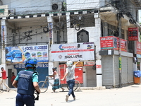 Students are clashing with the police during an ongoing anti-quota protest in Dhaka, Bangladesh, on July 18, 2024. (