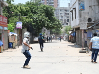 Students are clashing with the police during an ongoing anti-quota protest in Dhaka, Bangladesh, on July 18, 2024. (