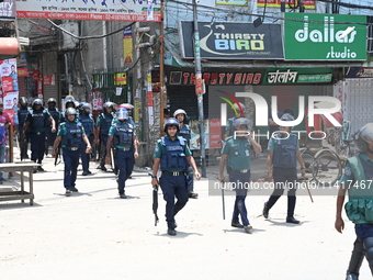 Students are clashing with the police during an ongoing anti-quota protest in Dhaka, Bangladesh, on July 18, 2024. (