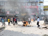 Students are clashing with the police during an ongoing anti-quota protest in Dhaka, Bangladesh, on July 18, 2024. (