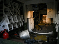 The cabin of a 122-mm howitzer D-30 is being pictured during a combat mission near Chasiv Yar, Bakhmut district, in Donetsk region, Ukraine,...