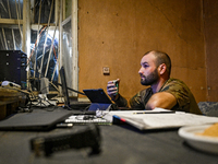 Taras Didukh is working as a decryptor of the 24th King Danylo Separate Mechanized Brigade in Bakhmut district, Donetsk region, eastern Ukra...