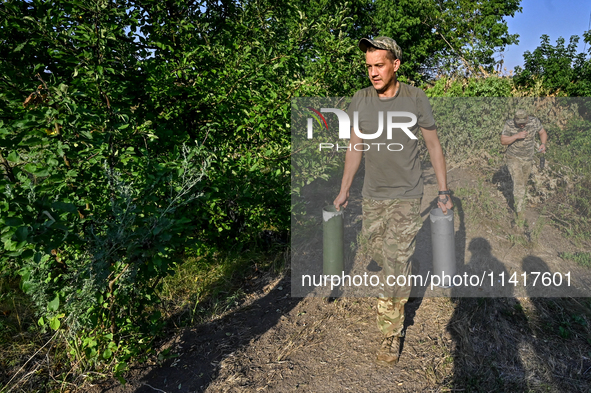 A serviceman of the 24th King Danylo Separate Mechanized Brigade, who goes by the call sign of Myron, is taking combat positions near Chasiv...