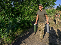 A serviceman of the 24th King Danylo Separate Mechanized Brigade, who goes by the call sign of Myron, is taking combat positions near Chasiv...