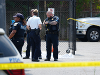 Four people are being shot in a gunfight in the Anacostia neighborhood of Washington, DC, on July 18, 2024, with reports that two are being...