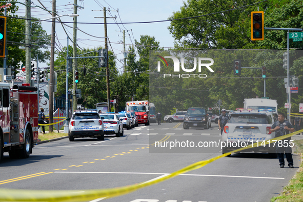 Four People Were Shot In A Gunfight In The Anacostia Neighborhood Of Washington DC With Reports Two Were Pronounced Dead And Two Others, Inc...