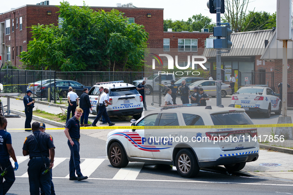 Four People Were Shot In A Gunfight In The Anacostia Neighborhood Of Washington DC With Reports Two Were Pronounced Dead And Two Others, Inc...