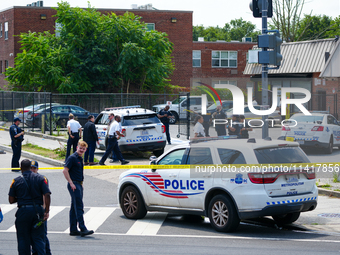 Four People Were Shot In A Gunfight In The Anacostia Neighborhood Of Washington DC With Reports Two Were Pronounced Dead And Two Others, Inc...