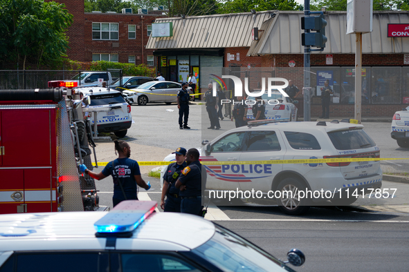 Four People Were Shot In A Gunfight In The Anacostia Neighborhood Of Washington DC With Reports Two Were Pronounced Dead And Two Others, Inc...