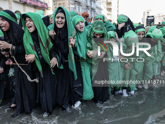  Muslims In Karbala, Iraq, On July 17, 2024 The Anniversary Of The Martyrdom Of Imam Hussein.Shiites In The World See This Today Is The Trag...