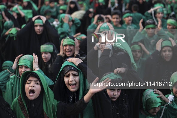  Muslims In Karbala, Iraq, On July 17, 2024 The Anniversary Of The Martyrdom Of Imam Hussein.Shiites In The World See This Today Is The Trag...