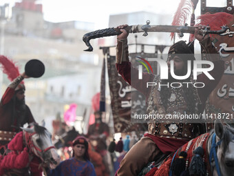  Muslims In Karbala, Iraq, On July 17, 2024 The Anniversary Of The Martyrdom Of Imam Hussein.Shiites In The World See This Today Is The Trag...