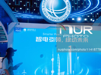 State Grid is participating in the 2024 World Artificial Intelligence Conference in Shanghai, China, on July 7, 2024. (