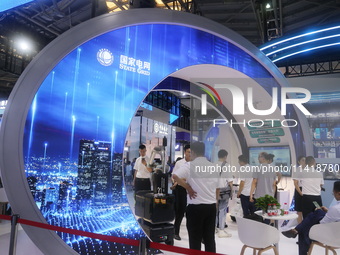 State Grid is participating in the 2024 World Artificial Intelligence Conference in Shanghai, China, on July 7, 2024. (