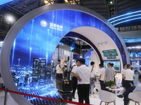 State Grid is participating in the 2024 World Artificial Intelligence Conference in Shanghai, China, on July 7, 2024. (