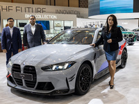 The all-new BMW 4 is being showcased at the GAIKINDO Indonesia International Auto Show (GIIAS) in Tangerang, Indonesia, on July 19, 2024. Th...