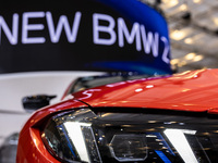 The all-new BMW 4 is being showcased at the GAIKINDO Indonesia International Auto Show (GIIAS) in Tangerang, Indonesia, on July 19, 2024. Th...