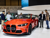 The all-new BMW 4 is being showcased at the GAIKINDO Indonesia International Auto Show (GIIAS) in Tangerang, Indonesia, on July 19, 2024. Th...