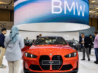 The all-new BMW 4 is being showcased at the GAIKINDO Indonesia International Auto Show (GIIAS) in Tangerang, Indonesia, on July 19, 2024. Th...