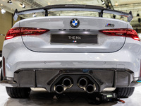 The all-new BMW 4 is being showcased at the GAIKINDO Indonesia International Auto Show (GIIAS) in Tangerang, Indonesia, on July 19, 2024. Th...