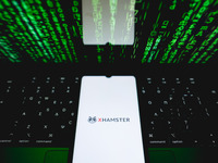 The xHamster logo is being displayed on a smartphone screen in Athens, Greece, on July 19, 2024. (