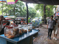 Road Side A Tea Seller In Kolkata, India, on July 19, 2024. (