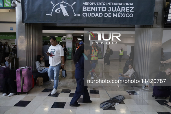 People are experiencing complications with their flights inside the International Airport of Mexico City, Mexico, due to a Microsoft compute...